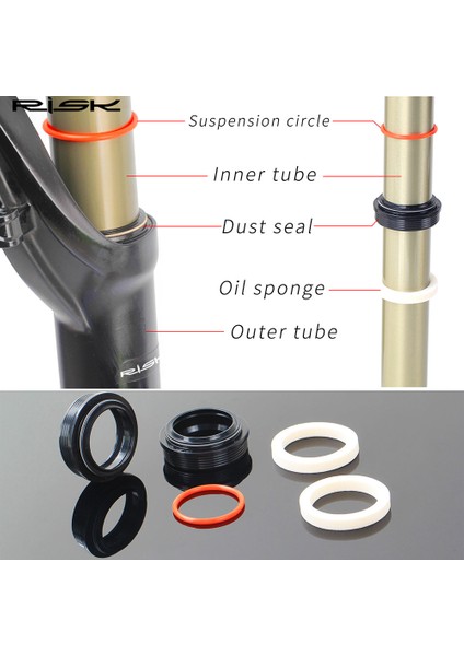 RA146-2-32MM Stili Risk Bisiklet Sünger Halka Yağ Sızdırmaz Köpük Bisiklet Ön Çatalı Için Fox Rockshox Manitou Süngerler ve Yolcuğu 0-Halka (Yurt Dışından)