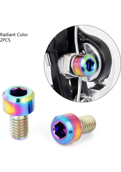 Parlak Renk Stili Mtb Yol Bisikleti V-Fren C-Fren Kelepçeleri Fren Kablosu Sabitleme Ti Vida Hex Başlığı Ti Tc4 Için Deemount M6*10MM Titanyum Vida (Yurt Dışından)