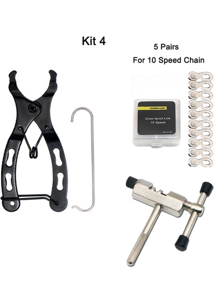 Kit 4 Stili Bisiklet Tamir Aracı Seti Ana Bağlantı Pense Hızlı Sihirli Toka Zincir Kırıcı Mtb Yol Bisikleti Aksesuarları (Yurt Dışından)