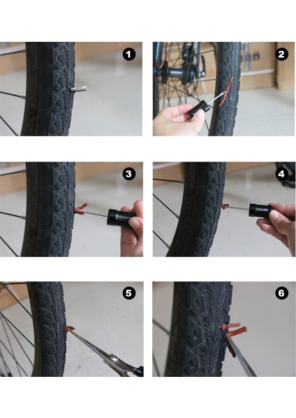Bir Set Tarzı Bisiklet Lastik Tamir Aracı Kauçuk Şerit Bisiklet Lastik Matkap Mtb Yol Bisikleti Tüpsüz Aracı Acil Yapıştırıcı Ücretsiz Tamir Kauçuk Şerit Seti (Yurt Dışından)