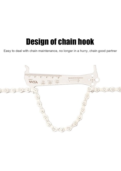 Bir Stil Bisiklet Zincir Aşınma Göstergesi Cetveli Bisiklet Zincirleri Ölçüm Kontrol Cihazı (Yurt Dışından)