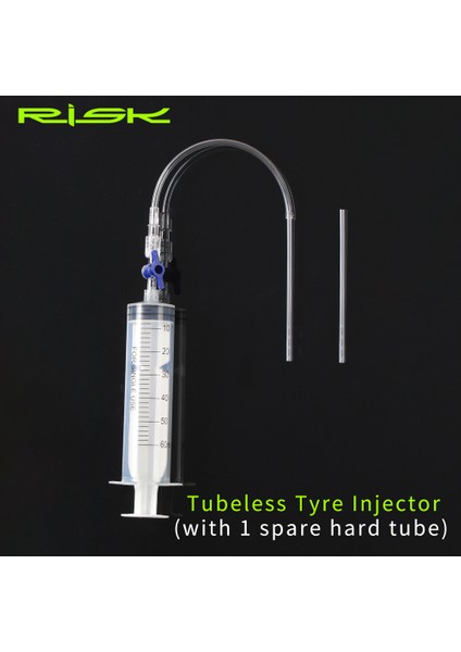 Bir Stil Bisiklet Tüp Yokluğu Lastik Sıvı Enjeksiyon Aracı Bisiklet Lastiği Tüp Yokluğu Sızdırmazlık Enjektörü 60ML Şırınga Kauçuk Hortum Seti Mtb Bisiklet Için (Yurt Dışından)