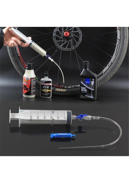 Bir Stil Bisiklet Tüp Yokluğu Lastik Sıvı Enjeksiyon Aracı Bisiklet Lastiği Tüp Yokluğu Sızdırmazlık Enjektörü 60ML Şırınga Kauçuk Hortum Seti Mtb Bisiklet Için (Yurt Dışından) fiyatları