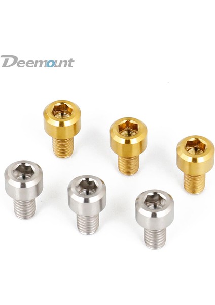 Altın Renk Stili Mtb Yol Bisikleti V-Fren C-Fren Kelepçeleri Fren Kablosu Sabitleme Ti Vida Hex Başlığı Ti Tc4 Için Deemount M6*10MM Titanyum Vida (Yurt Dışından)