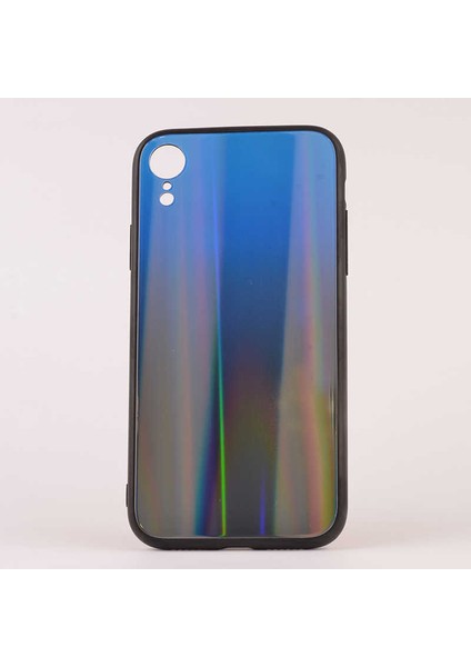 iPhone Xr Uyumlu Kılıf Arkası Renkli Cam Kenarları Silikon Ensar Friz Kapak