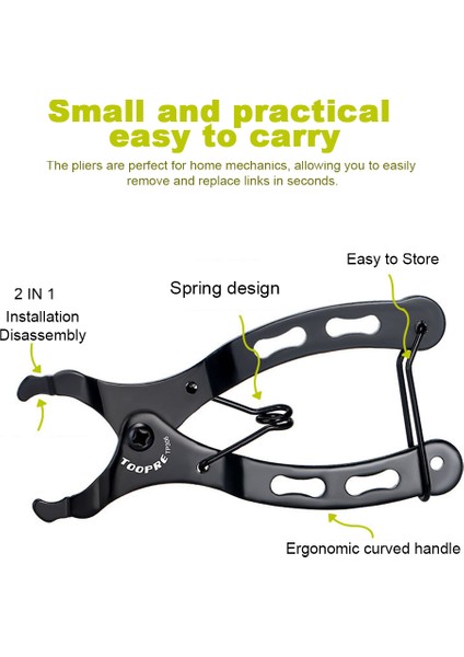Pense A(Set 4) Stili Mini Bisiklet Zinciri Hızlı Bağlantı Aracı Kanca ile Mtb Yol Çoklu Bağlantı Pense Bisiklet Zinciri Kelepçesi Sihirli Toka Çıkarma Bisiklet Aracı Kiti (Yurt Dışından)