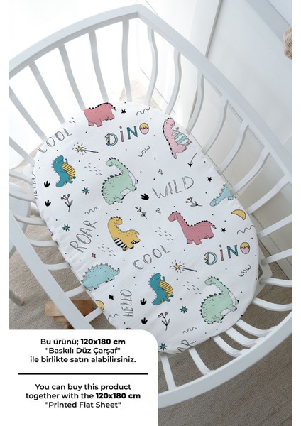 Bebek Boy Nevresim Takımı (100X150) - Iconic Serisi - Şirin Dinazorlar indirimleri