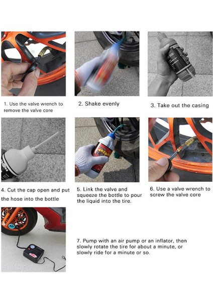 Dolum Makinesi Stili 400 ml Vakum Lastik Iç Lastik Tamir Yapıştırıcı Araba Motosiklet Bisiklet Evrensel Lastik Tamir Sıvısı Bisiklet Tamir Aracı (Yurt Dışından)