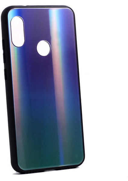Mi A2 Lite Uyumlu Kılıf Arkası Renkli Cam Kenarları Silikon Ensar Friz Kapak