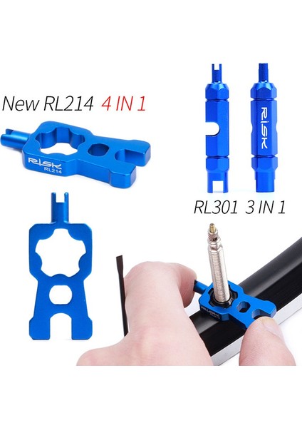RL301 Valf Aracı Stili 4 Için 1 Bisiklet Valf Çekirdek Anahtarı ve Presta Lastik Valf Kapakları Bisiklet Valf Çıkarma Aracı Taşınabilir Onarım Araçları Aksesuarları (Yurt Dışından)