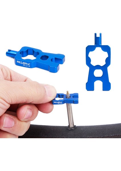 RL301 Valf Aracı Stili 4 Için 1 Bisiklet Valf Çekirdek Anahtarı ve Presta Lastik Valf Kapakları Bisiklet Valf Çıkarma Aracı Taşınabilir Onarım Araçları Aksesuarları (Yurt Dışından)