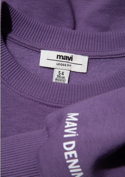 M Logo Baskılı Mor SWEATSHIRT7S10079-88135