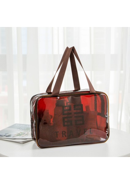 Ekstra Büyük Taşınabilir Pvc Yapılandırma Çantası - Elle Transparent Waterproof Makeup - Çok Funksiyonel Depo Çantası (Yurt Dışından) fiyatları