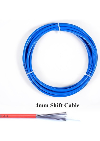 Mavi 4mm Stilini Değiştir Bisiklet Vites ve Fren Kabloları Için 3.0m Tel - Yol Bisikleti Vites ve Fren Kablosu Hattı Boru (Yurt Dışından)