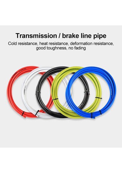 Mavi 4mm Stilini Değiştir Bisiklet Vites ve Fren Kabloları Için 3.0m Tel - Yol Bisikleti Vites ve Fren Kablosu Hattı Boru (Yurt Dışından) indirimleri