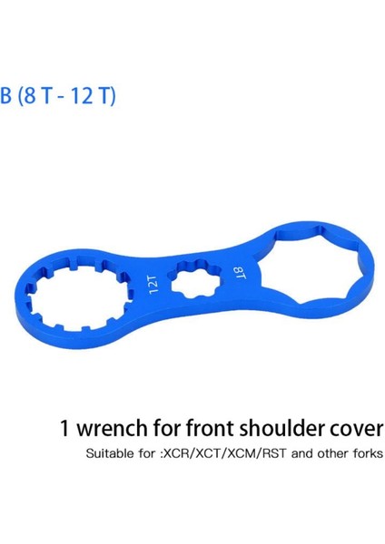 8T-12T Mavi Stil Sr Suntour Xcrxctxcmrst Mtb Bisiklet Ön Çatal Onarım Aracı Alüminyum Alaşımlı Bisiklet Ön Çatal Kapağı Anahtarı Sökme Aracı (Yurt Dışından)
