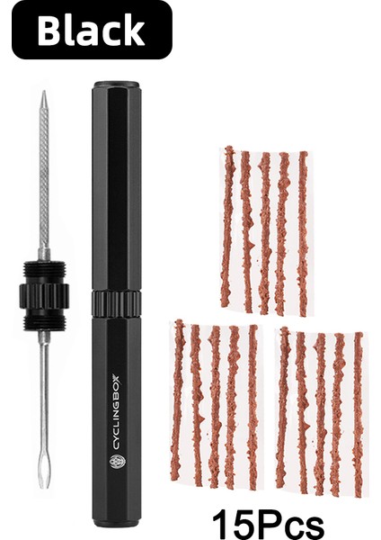 Siyah Set Max Stili Mini Bisiklet Tüpüsüz Lastik Tamir Aracı Kiti Mtb Yol Bisikleti Lastik Onarımı Takma Delik Yama Seti - (Yurt Dışından)
