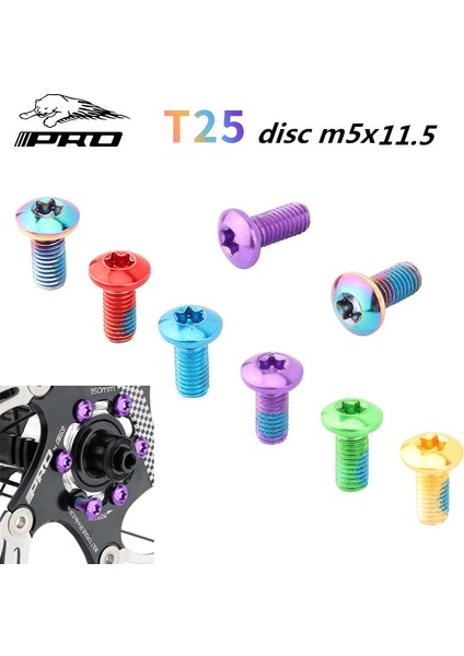 T25 Kırmızı Stil Bisiklet Drew M5* T25 Kaplama Titanyum Dağ Bisikleti Yol Bisikleti Rotor Vida - Drew Için (Yurt Dışından)