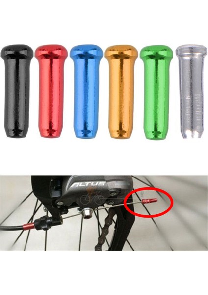 Kırmızı-20 Adet Tarzı Renkli Alüminyum Alaşım Bisiklet Fren Vites Iç Kablo Ucu Uç Kapakları - (Yurt Dışından) fiyatları