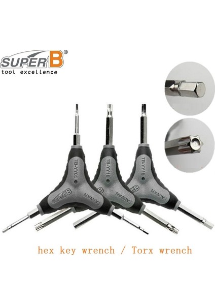 YY30 T10 T25 T30 Stili Super B Tayvan Bisiklet Tamir Araçları Altıgen Anahtar Torx Anahtar Soket Anahtarı Yy Tb (Yurt Dışından)