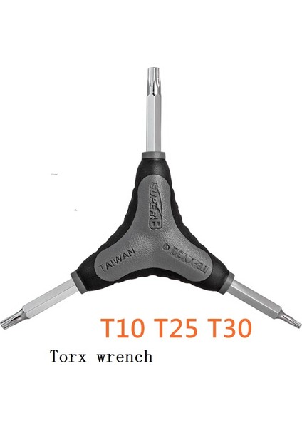 YY30 T10 T25 T30 Stili Super B Tayvan Bisiklet Tamir Araçları Altıgen Anahtar Torx Anahtar Soket Anahtarı Yy Tb (Yurt Dışından)