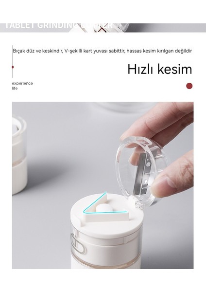 Hap Taşlama Kesici - Taşınabilir Hap Kutusu - Çok Fonksiyonlu Ilaç Kesici (Yurt Dışından)