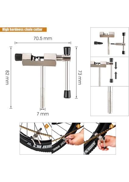 5 Adet Set Stili Bisiklet Aracı Kiti Krank Çıkarıcı Zincir Ayırıcı Kırıcı Tekerlek Kovanı Konuşlu Anahtar Mtb Onarım Aksesuarları (Yurt Dışından) fırsatları