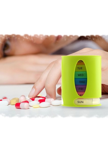 Hap Kutularına Bölünmüş Haftanın Oval Çekmecesi - Çıkarılabilir 28 Bölmeli Saklama Hap Kutuları (Yurt Dışından)