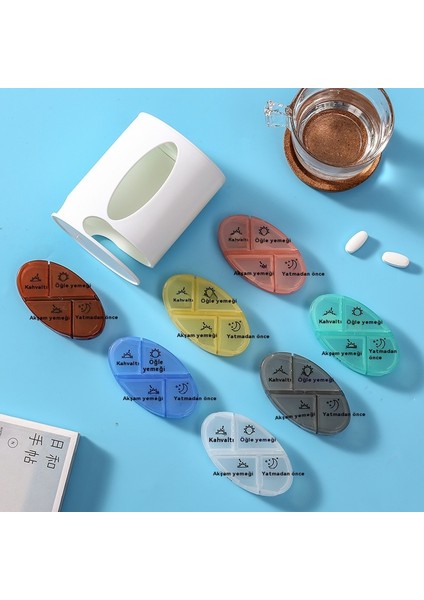 Hap Kutularına Bölünmüş Haftanın Oval Çekmecesi - Çıkarılabilir 28 Bölmeli Saklama Hap Kutuları (Yurt Dışından) fiyatları