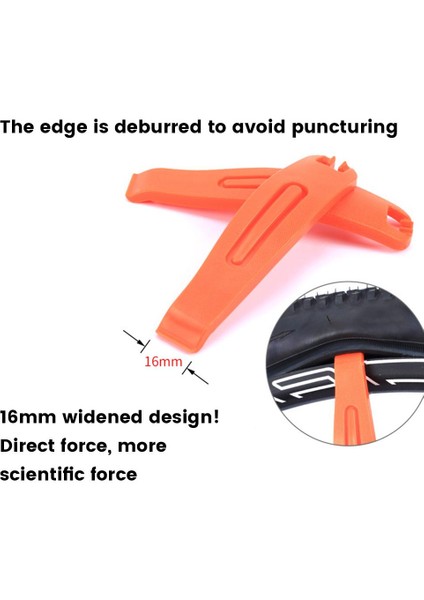 3 Adet Tarzı 3 Parça Lastik Kepçesi Hafif Dayanıklı Kavisli Sertleştirilmiş Plastik Bisiklet Lastik Kaldırma Kaldırıcı Mtb Bisiklet Tekerlek Tamiri Lastik Aracı Turuncu (Yurt Dışından)