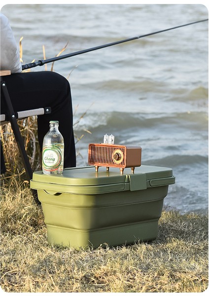 Açık Piknik Sepeti - Kapaklı Kamp Için Çok Fonksiyonlu El Sepeti Masa - Kutu Plastik Saklama Sepeti Katlama (Yurt Dışından) fırsatları