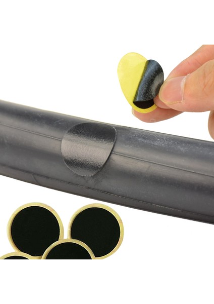 6 Adet Tarzı Yapıştırıcı Olmadan Hızlı Onarım Aracı Bisiklet Ince Lastik Yamaları - Dağ/yol Bisikleti Lastik Iç Lastik Onarım Yamaları (Yurt Dışından) modelleri
