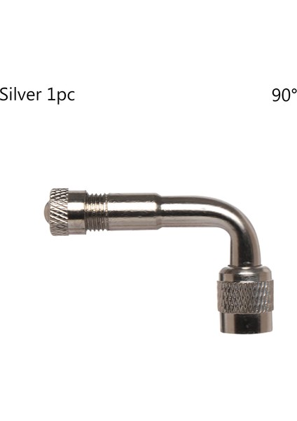 Gümüş 90 Stili Araba Kamyon Motosiklet Bisiklet Aksesuarları Için Uzatma Adaptörlü Derece Açılı Pirinç Hava Lastik Valfi Gövdesi (Yurt Dışından)