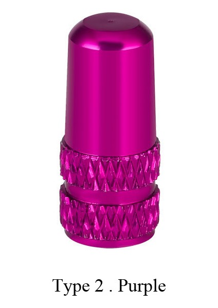 Type2.mor Stil 2 Adet Alüminyum Bisiklet Lastik Valf Kapağı Schrader/presta Valf Kapağı Bisiklet Lastik Kapakları Vakum Lastik Ağız Somun Bisiklet Aksesuarları (Yurt Dışından)