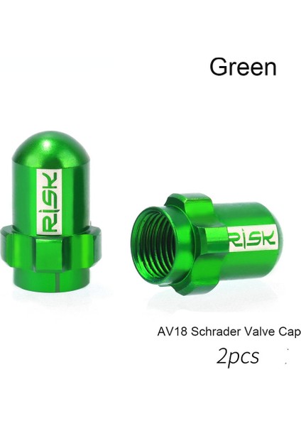 AV18-YEŞIL Stil 2 Adet Alüminyum Alaşım Bisiklet Valf Dağı Dağ Yol Bisikleti Tekerlek Lastik Valf Fv Av Lastik Gövde Hava Valf Kapağı Toz Kapak Mtb Aksesuarları (Yurt Dışından)