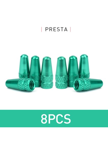 8 Adet Yeşil Stil Alüminyum Alaşım Bisiklet Lastik Valf Kapağı Bisiklet Kılıfı Koruyucu Yol Mtb Fransız Lastik Toz Geçirmez Bisiklet Presta Valf Aksesuarları (Yurt Dışından)