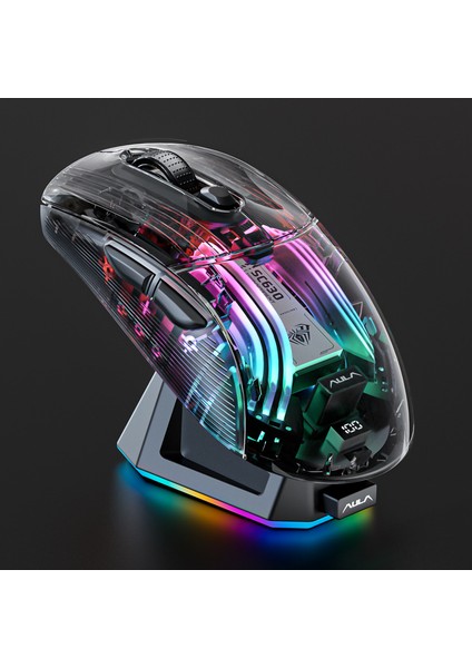 En Iyi Oyun Faresi Kablosuz Üç Modlu Şeffaf (Yurt Dışından)