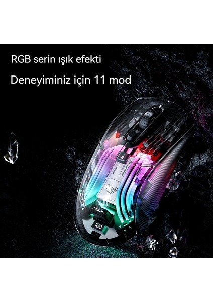 En Iyi Oyun Faresi Kablosuz Üç Modlu Şeffaf (Yurt Dışından) fiyatları