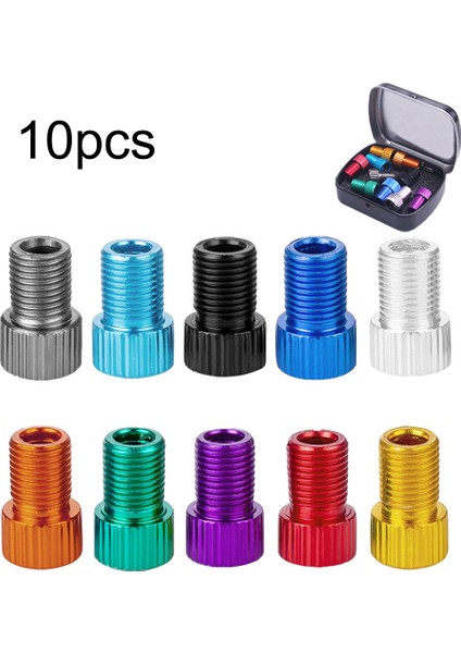 Alüminyum Alaşım Bisiklet Valf Adaptörleri Seti Amerikan'dan Presta'ya Dönüştürücü Bisiklet Hava Kompresörü Pompası Tüp Bisiklet Aksesuarları (Yurt Dışından)