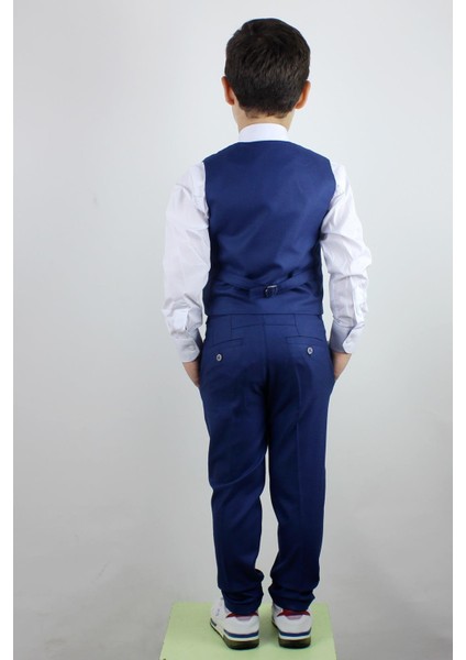Erkek Çocuk Yakalı Yelek Pantolon Takım