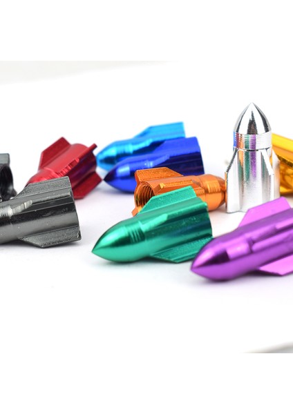 4 Adet Altın Tarzı Bisiklet Gaz Nozulu Kapağı C Alüminyum Araba Schrader Valf Kapağı Roket Modelleme Gaz Nozulu Valf Toz Kapağı Kapak (Yurt Dışından) fırsatları