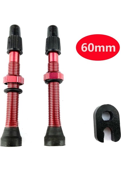 Kırmızı 60MM Tarzı Alaşım Gövdeli Bisiklet Fv Presta Tüp Yok Lastik Valfi Mtb Yol Dağ Bisikleti Lastik Tüpü Için Wtools Valf Kamı (Yurt Dışından)