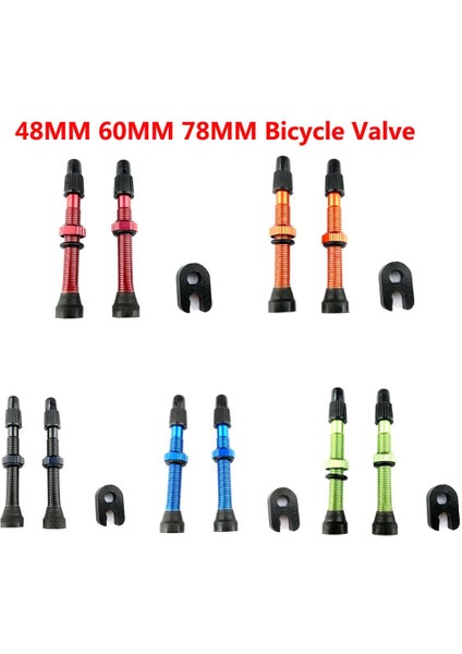 Kırmızı 60MM Tarzı Alaşım Gövdeli Bisiklet Fv Presta Tüp Yok Lastik Valfi Mtb Yol Dağ Bisikleti Lastik Tüpü Için Wtools Valf Kamı (Yurt Dışından)