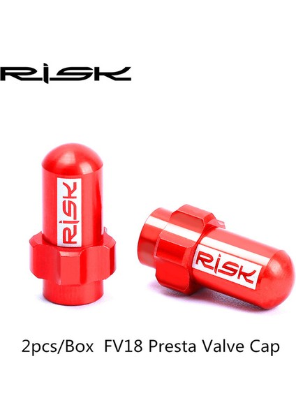 Presta Vana Kırmızı Stili 2 Adet Risk Hafif Alüminyum Alaşım Dağ Yol Bisikleti Lastik Fv Av Presta Schrader Valf Kapağı Toz Kapağı (Yurt Dışından)