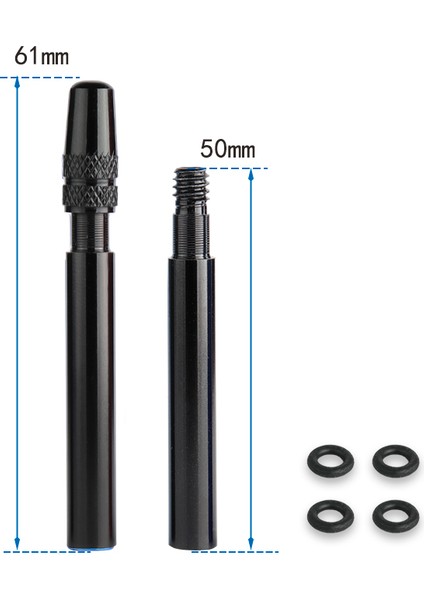 VC007BBK2P Stili Bisiklet 1 Çift Presta Valf Uzatıcı Kapaklı C Alüminyum Alaşım Anodize Fv Uzatma Sabit Yol Bisikleti Jantları Için (Yurt Dışından)