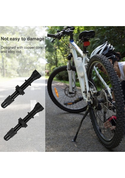 Siyah 58MM Tarzı 2 Adet Bisiklet Lastik Valfı Bisiklet Gövde Alüminyum Çekirdek Tüp Yoklu Dağ Yol Bisikleti Vakum Nozulu, mm (Yurt Dışından) fırsatları