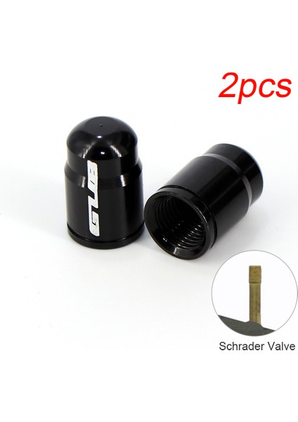 Schrader Stili Için Blakc 2 Adet Bisiklet Aksesuarı Alüminyum Bisiklet Lastik Valf Kapağı Presta Mtb Yol Bisikleti Iç Lastik Valf Kapağı Avfv Evrensel Araba Motosiklet (Yurt Dışından)