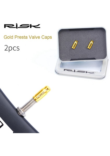 2 Adet Altın-Presta Stili 1 Takım Titanyum Alaşımı Prestaschrader Van Kapak ve Somun Bisiklet Lastik Lastik Dönüştürme Gaz Toz Kapağı Mtb Bisiklet Van Adaptörü Van Kapağı (Yurt Dışından)