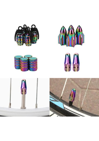 C Stili Gökkuşağı Renkli Bisiklet Valf Kapağı Mtb Tekerlek Jant Lastik Gövde Hava Valf Kapağı Bisiklet Alüminyum Basınç Valf Kapakları Toz Kapağı (Yurt Dışından) fiyatları