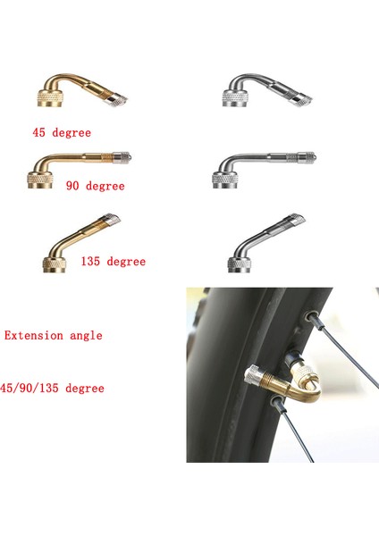 Pirinç 90 Derece Stili Laiton Bisiklet Hava Lastiği Vana Uzatması Derece Açı Bisiklet Motosiklet Vana Adaptörü Lastik Şişirme Tüpü Uzatma Adaptörü (Yurt Dışından) fiyatları